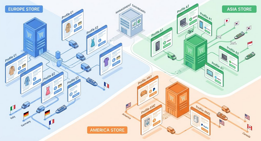 E-commerce Multi-Store Management Without Risk of Bans f